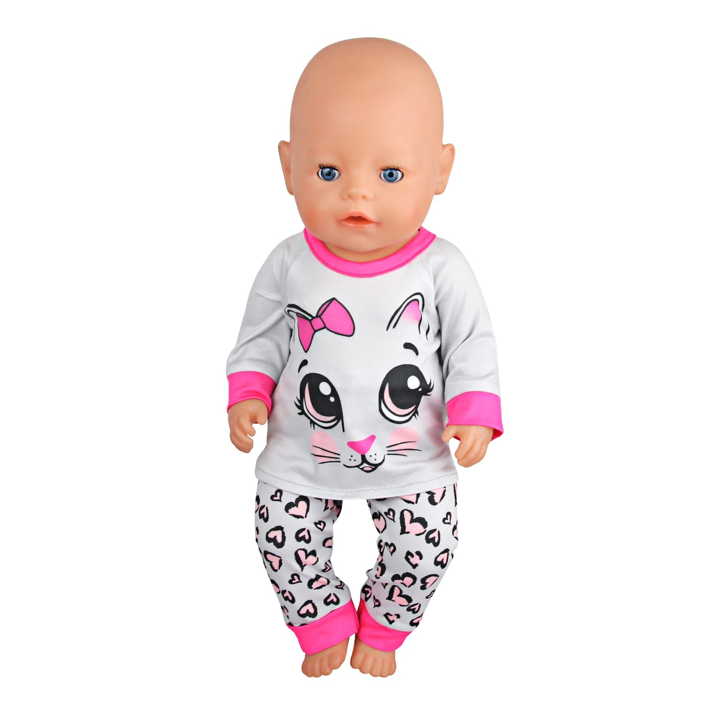 Doll Clothes Pajamas  For 43cm Baby New Born&American 18 Inch Girl Doll Unicorn Shark Cartoon Clothes Suit For Generation Doll