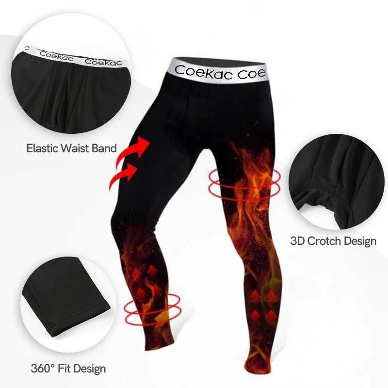 Thermal Underwear for Men Long Johns Sport Base layer Fall/Winter Joker Long-sleeved Home Suit Sports Elastic Waist Pants New