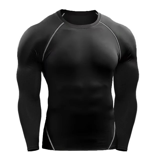 Compression Long Sleeve T Shirt Men Elastic Training T-shirt Gym Fitness Workout Tights Sport Jersey Athletic Running Shirt Men